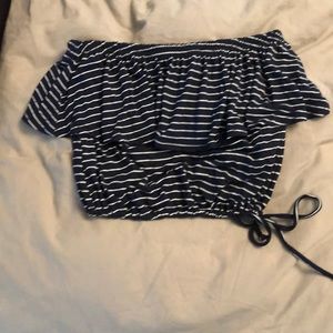 Navy crop top